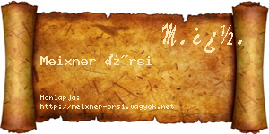 Meixner Örsi névjegykártya
